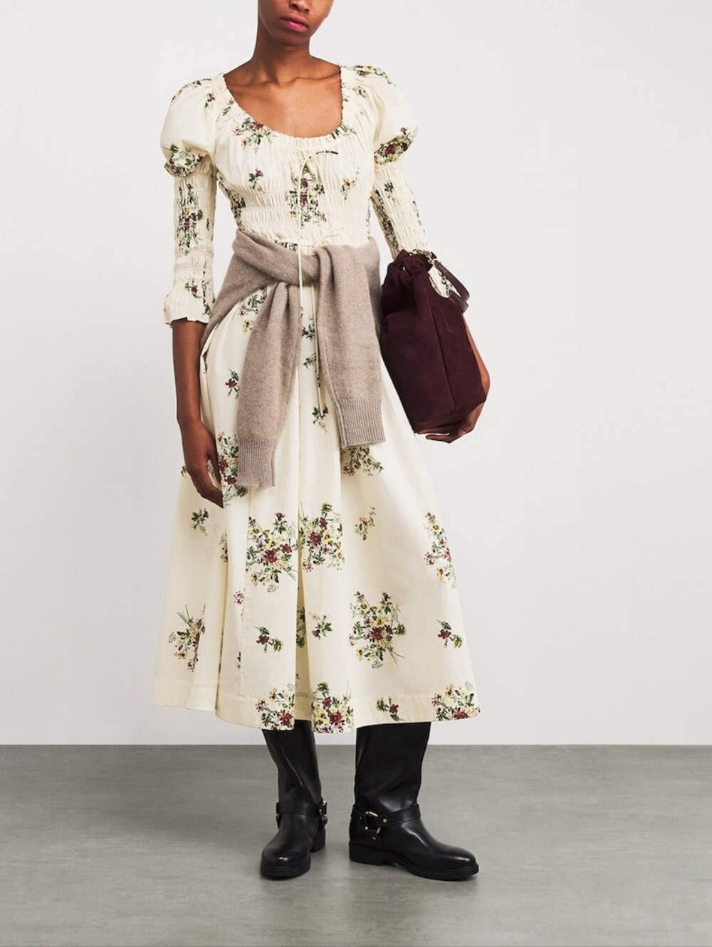 Nwt Doen Kaira dress in primrose bouquet, large